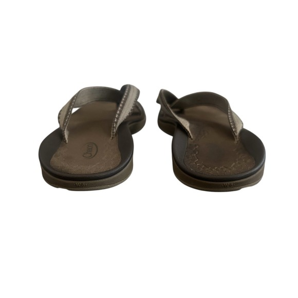 Chaco Flip Flops Womens‎ Comfort Slip On Sandals Size 6 Tan Brown Toe Loop - Picture 8 of 13
